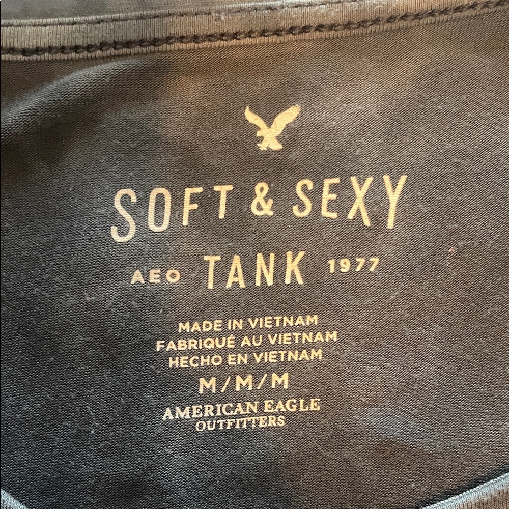 American Eagle Outfitters Navy Tie-Dye Tank Top - Picture 6 of 6
